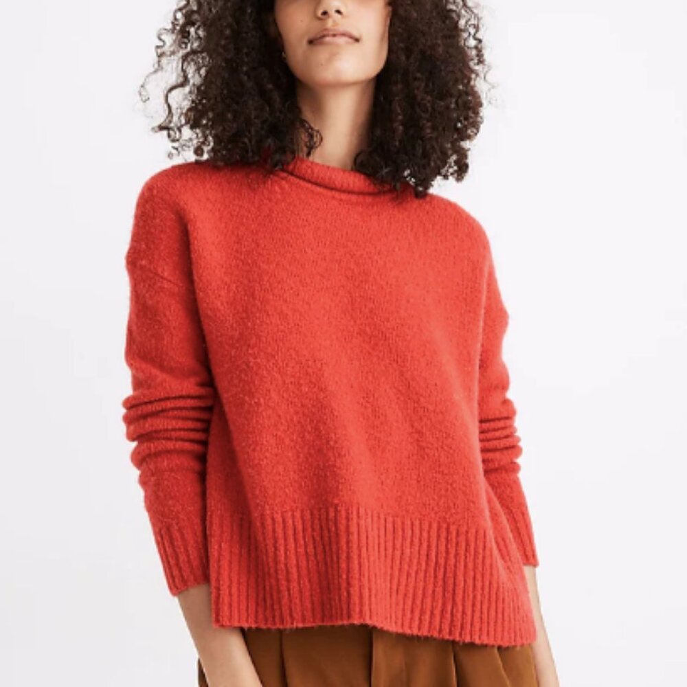 Madewell Fulton Pullover Sweater in Vintage Dahlia XXS